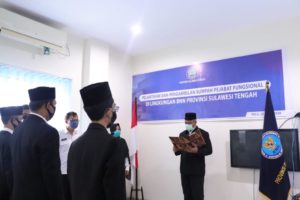 BNNP SULTENG LANTIK DAN AMBIL SUMPAH PEJABAT FUNGSIONAL SECARA ONLINE