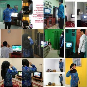 SELURUH PEGAWAI BNNP SULTENG IKUTI UPACARA HUT KEMERDEKAAN RI KE-75 SECARA VIRTUAL
