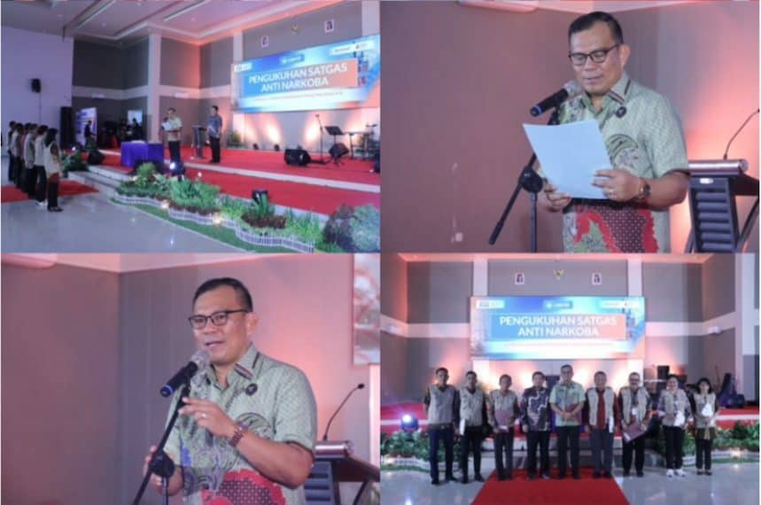 SATGAS ANTI NARKOBA DIKUKUHKAN OLEH KEPALA BNNP SULTENG, LLDIKTI XVI TEGAS BERANTAS NARKOBA DI KAMPUS